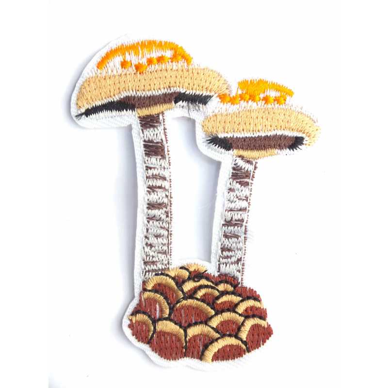 APPLIQUE TISSU THERMOCOLLANT : champignon 7*6cm (05) 