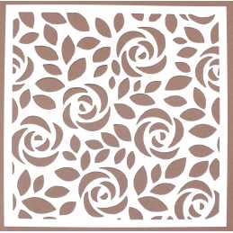 POCHOIR PLASTIQUE 15*15cm : motif fleur (39) 