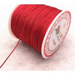 CORDON NYLON : rouge longueur 10m diametre 0.5mm 