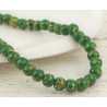 PERLES BOIS : 60 rondes  verte/dorée 9mm (18) 