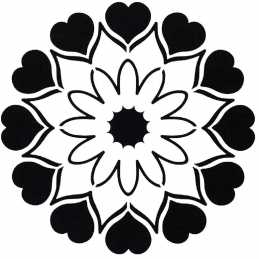 POCHOIR PLASTIQUE 13*13cm : motif fleur (41) 