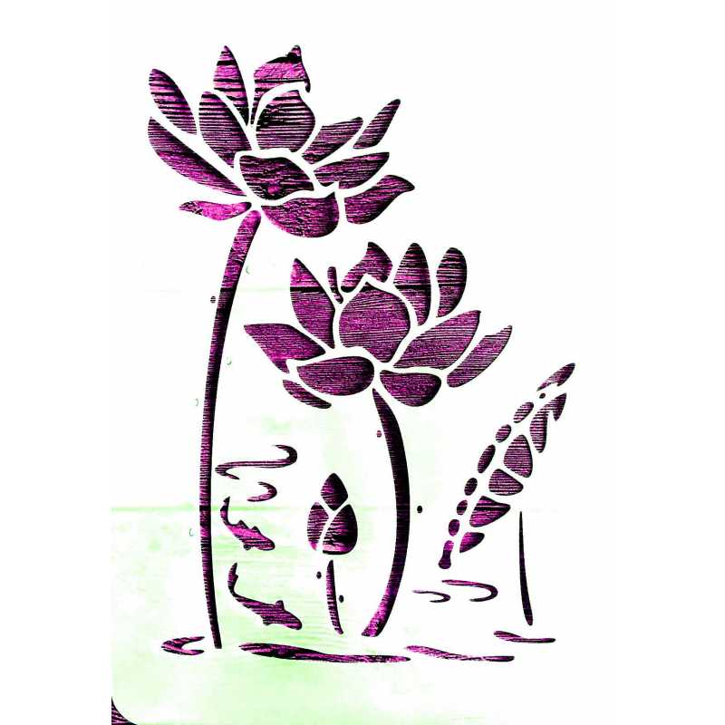 POCHOIR PLASTIQUE 30*21cm : fleur (125) 