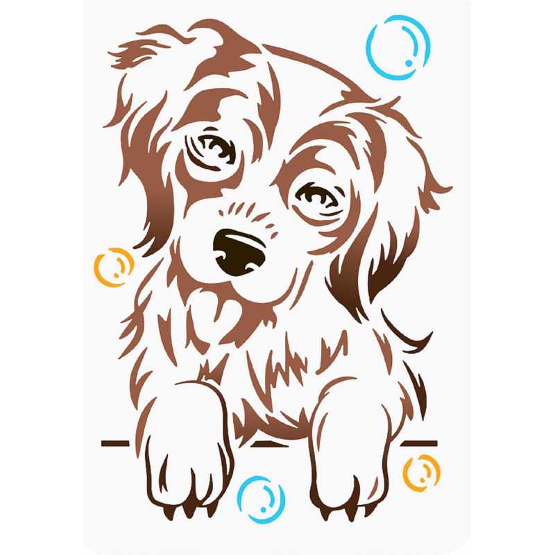 POCHOIR PLASTIQUE 30*21cm : chien (09) POCHOIR PLASTIQUE 30*21cm : chien (09)