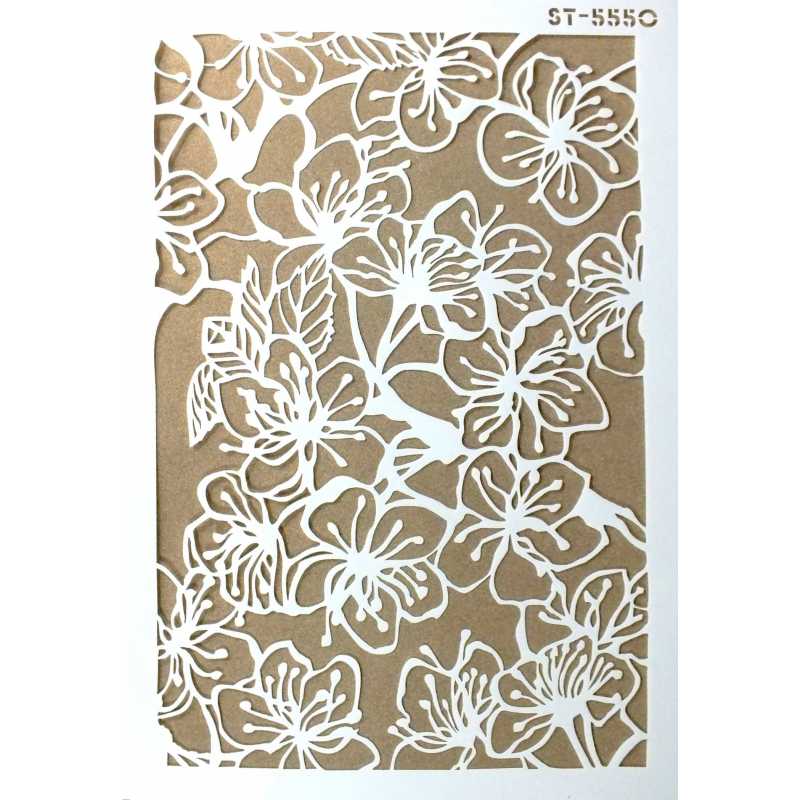 POCHOIR PLASTIQUE 30*21cm : fleur (99) 