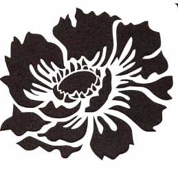 POCHOIR PLASTIQUE 13*13cm : fleur (126) 