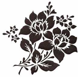 POCHOIR PLASTIQUE 13*13cm : fleur (129) 