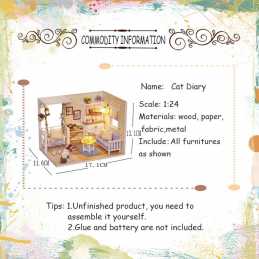 MINIATURE PLASTIQUE ET TISSU : kit maison poupée 