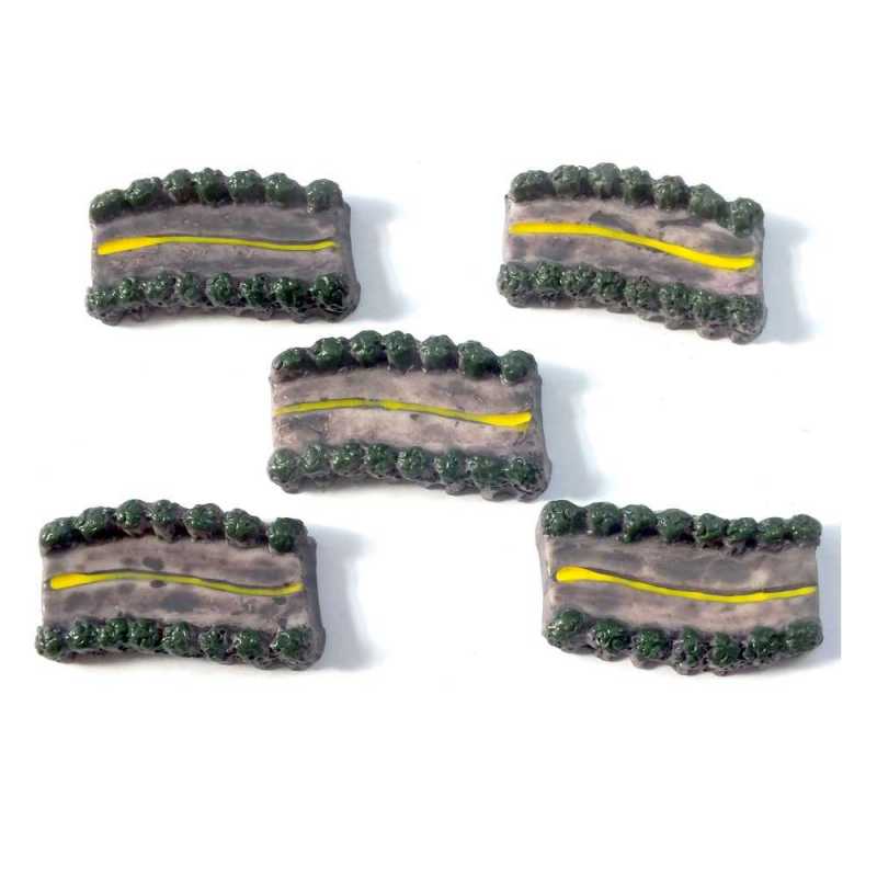MINIATURE RESINE : 5 morceaux de route 38*17mm (02) MINIATURE RESINE : 5 morceaux de route 38*17mm (02)