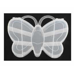 Boite vide plastique de rangement forme papillon 14*10cm 