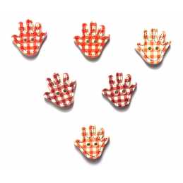 LOT 6 BOUTONS BOIS : main 18*18mm (02) 