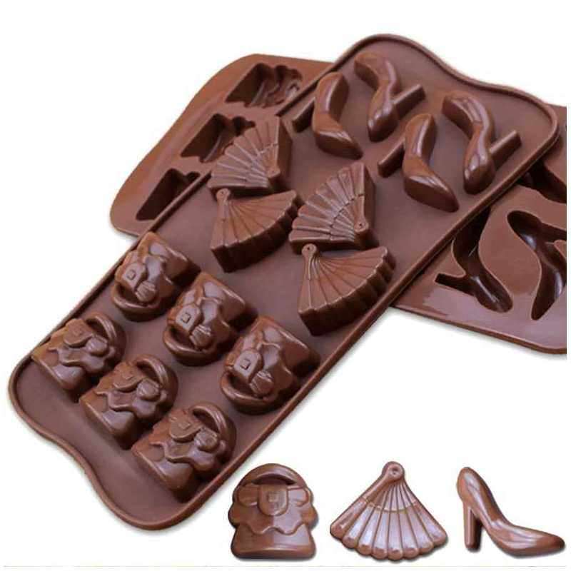 MOULE SILICONE MARRON : decor pour chocolat 21*10cm (01) 