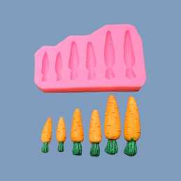 MOULE SILICONE ROSE 9*6cm : carotte(01) 