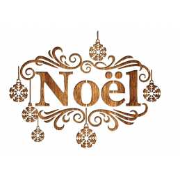 POCHOIR PLASTIQUE MYLAR A4 Noel et boule flocons  
