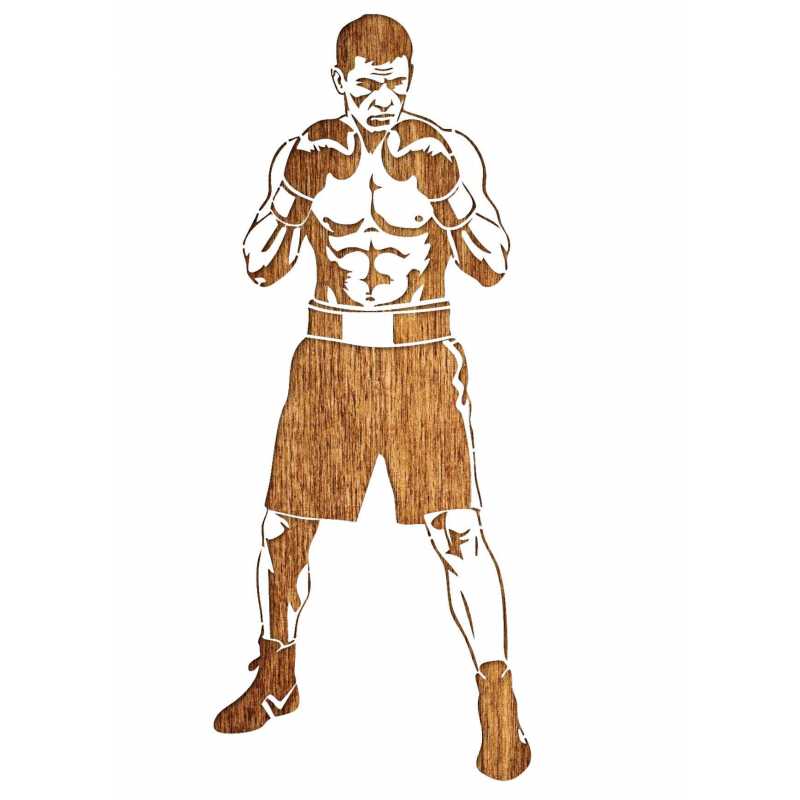 POCHOIR PLASTIQUE MYLAR A4 Boxeur 