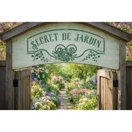 Grand Pochoir 59,5 x 30 cm en plastique mylar Secret de jardin  