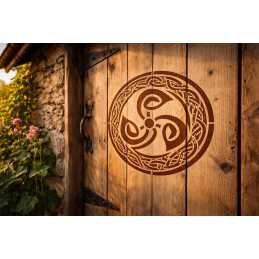 Pochoir 28 x 28 cm en plastique mylar Triskel de style médiéval  