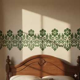 POCHOIR PLASTIQUE MYLAR 30*21cm Frise baroque fleurie  