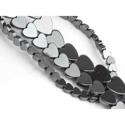 PERLES HEMATITES : 100 coeurs 4*4mm (15) 