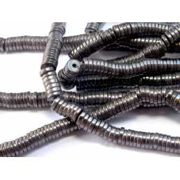 PERLES HEMATITES : 380 rondelles 4mm (17) 