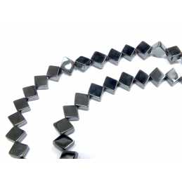 PERLES HEMATITES : 60 losanges 8*7mm (20) 
