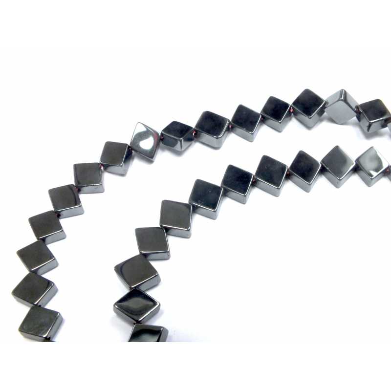 PERLES HEMATITES : 60 losanges 8*7mm (20) 