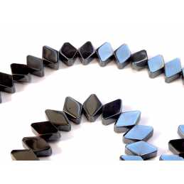 PERLES HEMATITES : 60 losanges 10*7mm (19) 