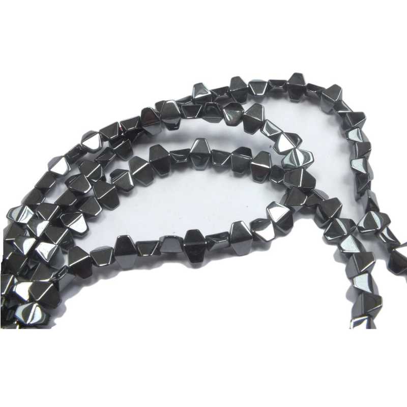 PERLES HEMATITES : 100 octogonales 5mm (25) 