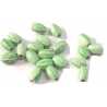 PERLES BOIS : 20 olives vertes marbrées 8*5mm  