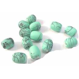 PERLES ACRYLIQUES : 13 tonneaux noirs 16*13mm 