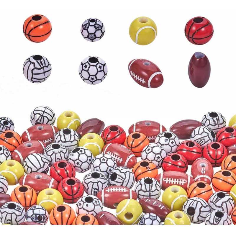 aaPERLES ACRYLIQUES : 50 rondes marrons/noires 7mm (02) 