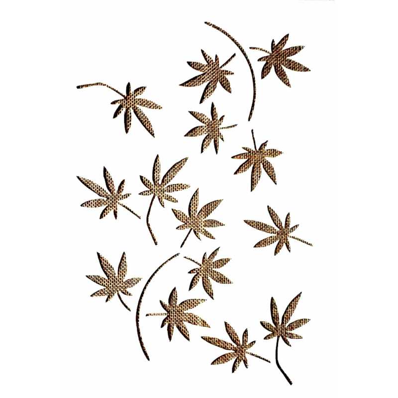 POCHOIR PLASTIQUE 30*21cm : feuilles (36) 