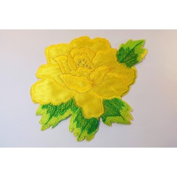 APPLIQUE TISSU THERMOCOLLANT : fleur 15*13cm