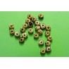 LOT 50 PERLES BOIS :  ronde marron marbré 6 mm (05)