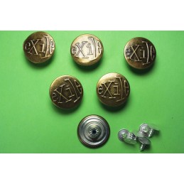 LOT 6 BOUTONS METAL 20mm :...