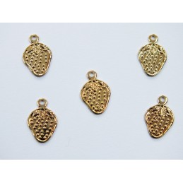 LOT  5 CHARMS METALS DORES...