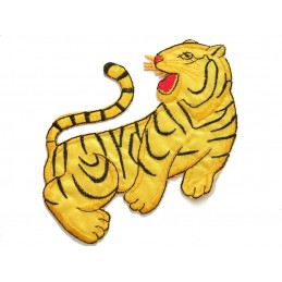 APPLIQUE TISSU THERMOCOLLANT : tigre 14*7cm (05)