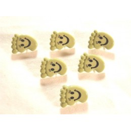 LOT 6 BOUTONS ACRYLIQUES :...