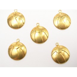 LOT  5 CHARMS METALS DORES...