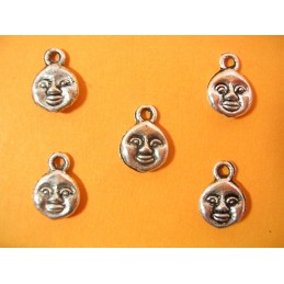 LOT  5 CHARMS METALS : Lune...