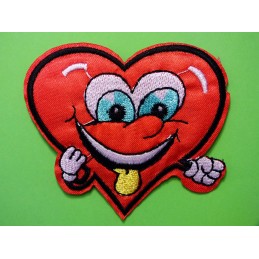 APPLIQUE TISSU THERMOCOLLANT :  coeur Disney 70 x60mm