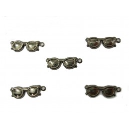LOT  5 CHARMS METALS : lunette 16mm