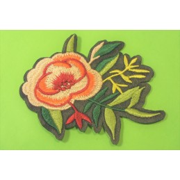 APPLIQUE TISSU THERMOCOLLANT : fleur 100 x60mm