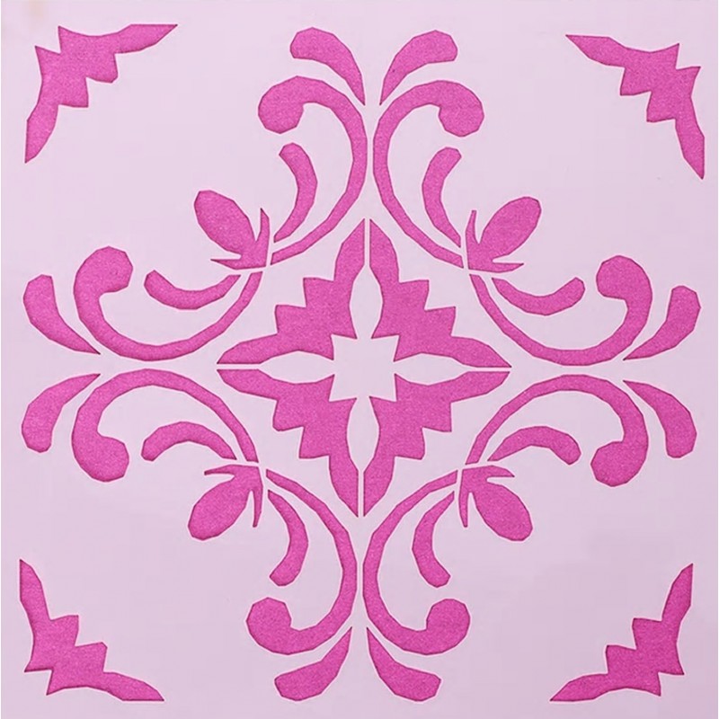 POCHOIR PLASTIQUE 15*15cm : motif antique (02) POCHOIR PLASTIQUE 15*15cm : motif antique (02)