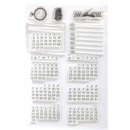 Tampon calendrier en silicone pack de 12 * 10 cm 