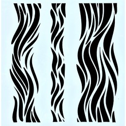 POCHOIR PLASTIQUE 13*13cm : motif fantaisie (11) 