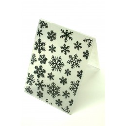 Classeur d'embossage en plastique motif flocons de neige  format  14.5*10.6*0.3 cm 
