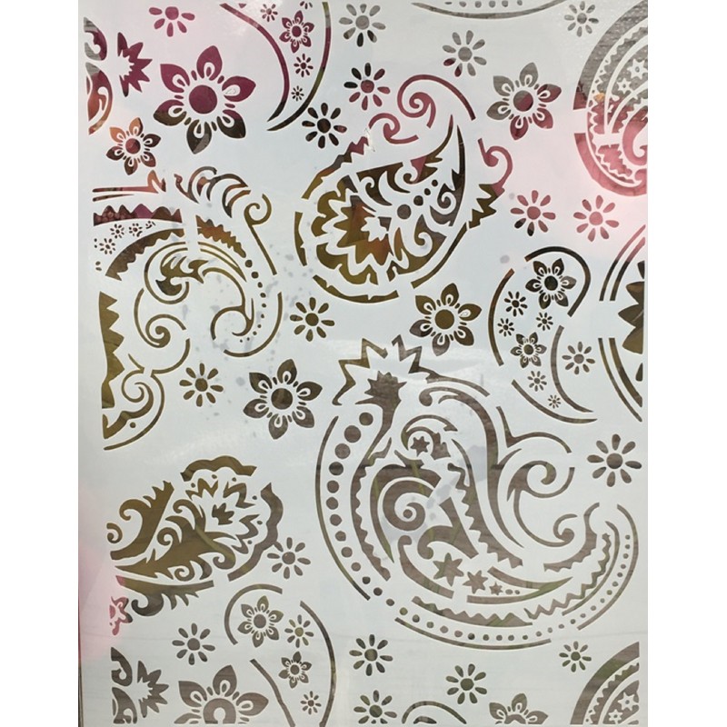 POCHOIR PLASTIQUE 30*21cm : motif fantaisie (06) 