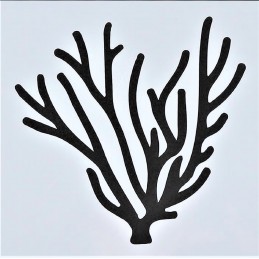 POCHOIR PLASTIQUE 13*13cm : arbre branche corail (02) 