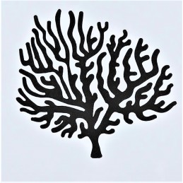 POCHOIR PLASTIQUE 13*13cm : arbre branche corail (05) 