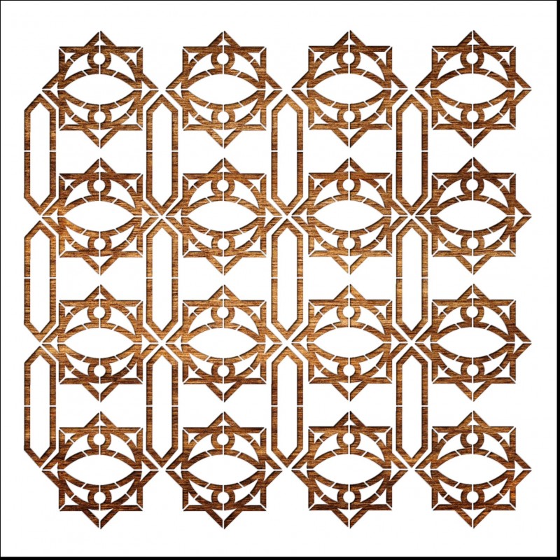 Pochoir 30 x 30 cm en plastique Mylar Arabic pattern 
